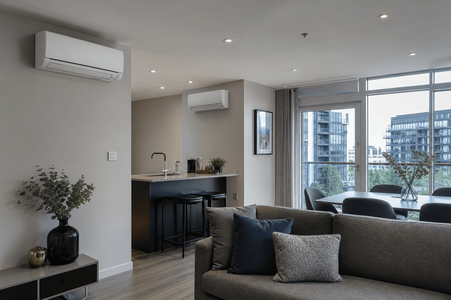Multi-split installation in a Salford Quays apartment